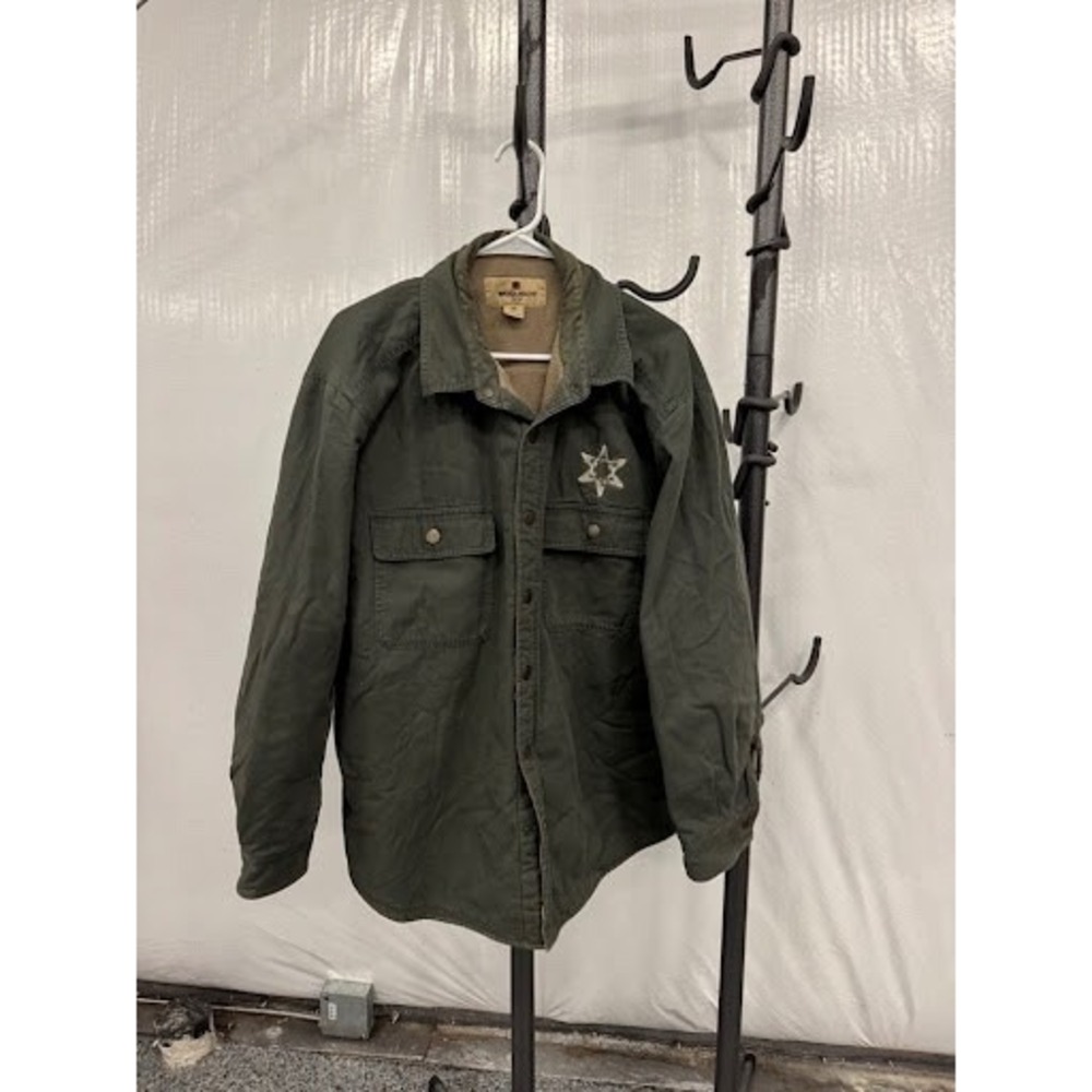 Woolrich Sherpa-Lined Canvas Utility Jacket - Men's XL - Olive Drab - Rugged WW